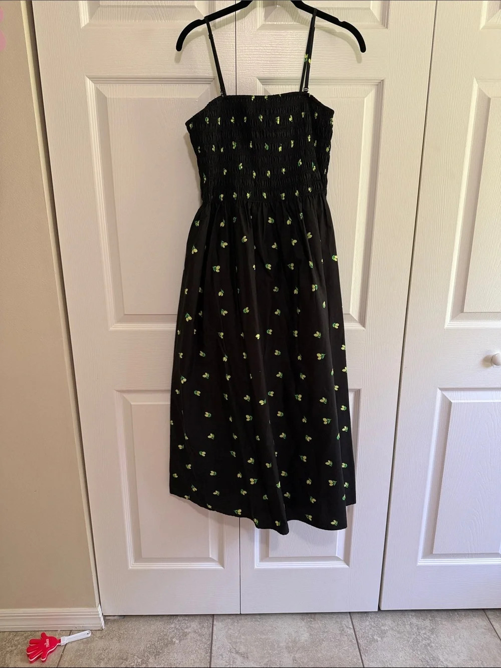 a new day Black Midi Dress with Lime Green Floral Print | Poshmark