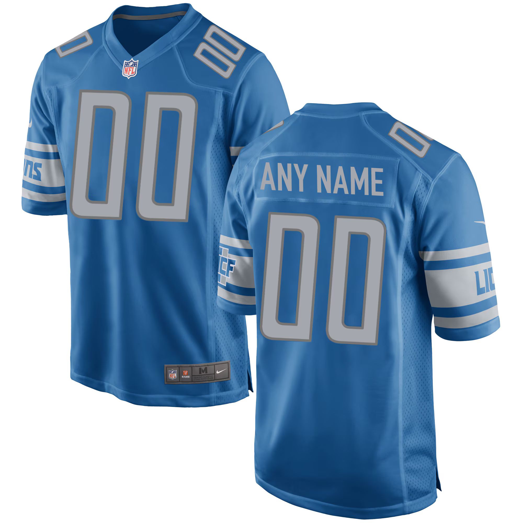 Men's Detroit Lions Nike Blue Custom Game Jersey | NFL Shop