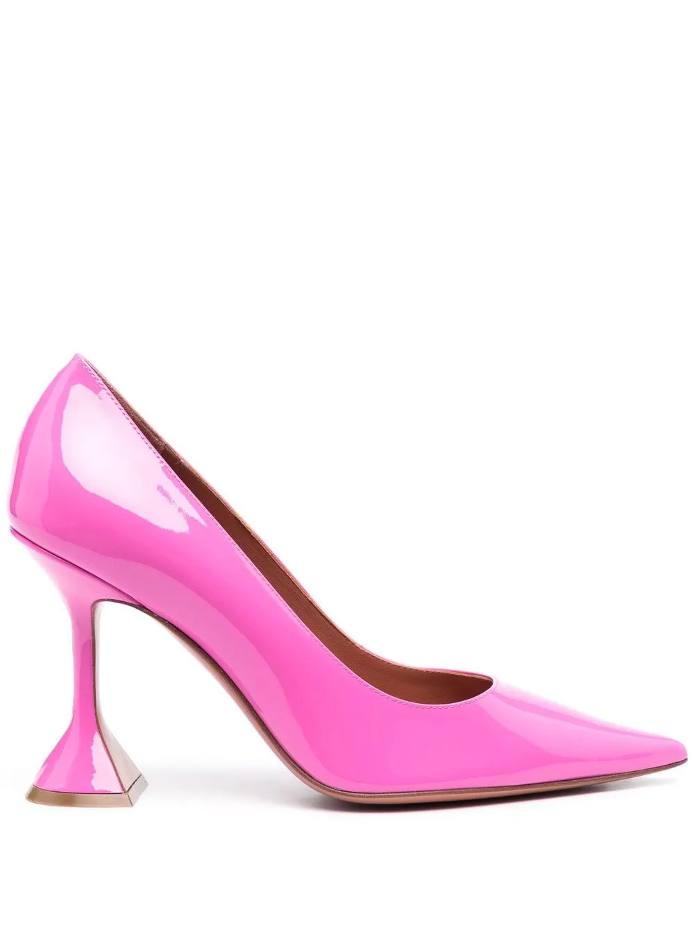 Amina Muaddi Ami Patent Leather Pumps - Farfetch | Farfetch Global