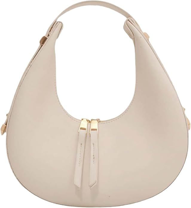 Verdusa Women's Top Handle Handbag Leather Shoulder Bag Dumpling Clutch Purse | Amazon (US)