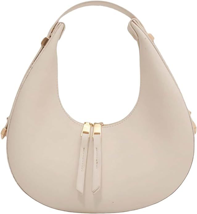 Verdusa Women's Top Handle Handbag Leather Shoulder Bag Dumpling Clutch Purse | Amazon (US)