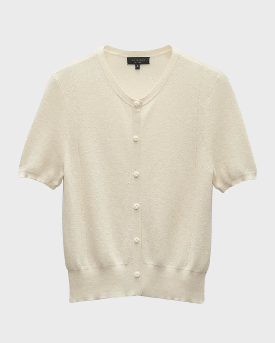 Rag & Bone Dina Short-Sleeve Cardigan | Neiman Marcus