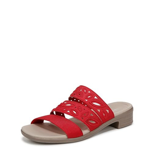LifeStride Women's Poppy Slide Sandal Fire Red Shimmer 9.5 W | Amazon (US)