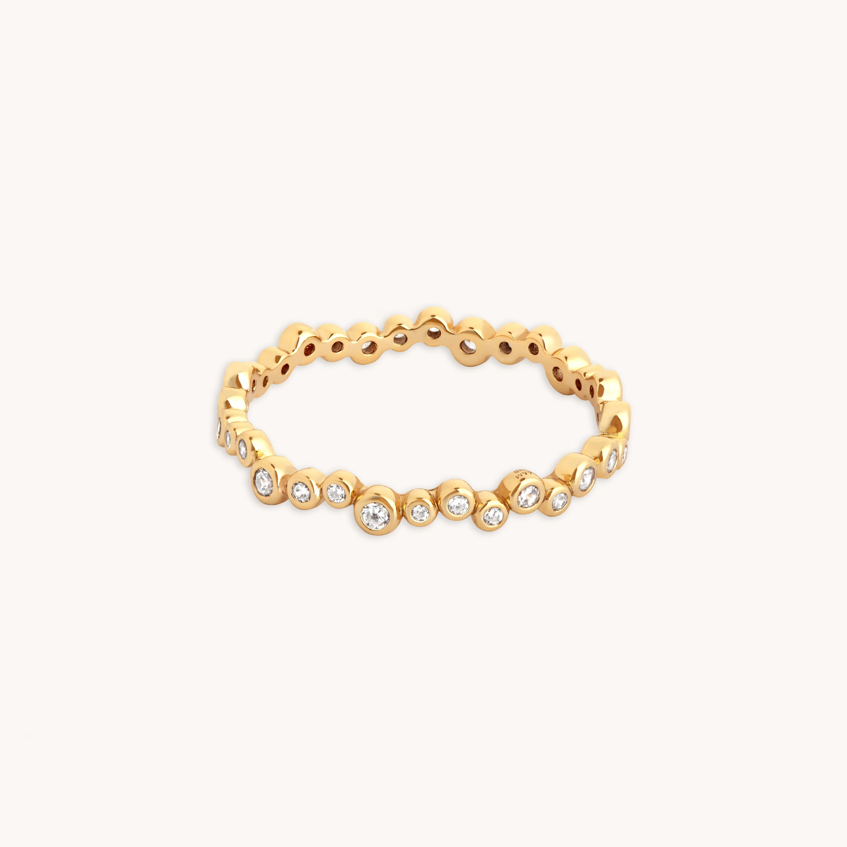 Gleam Crystal Band Ring in Gold | Astrid and Miyu