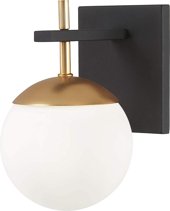 George Kovacs P1350-618 Alluria 1 Light Wall Mount, 75 Watt Total, Weathered Black w/Autumn Gold | Amazon (US)