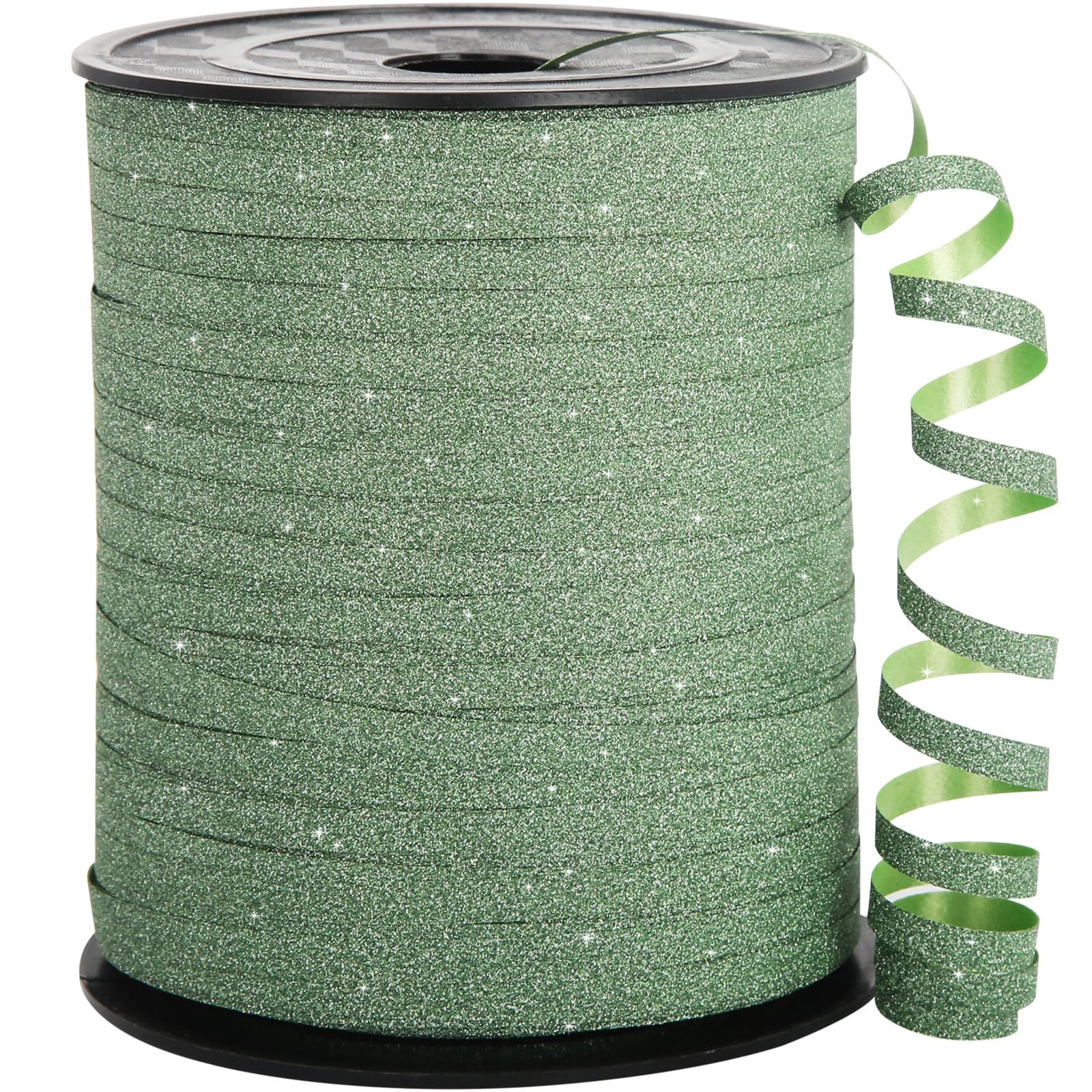 Green Ribbon 500 Yard, Glitter Green Curling Ribbon, Shiny Metallic Curling Ribbon for Gift Wrapp... | Amazon (US)
