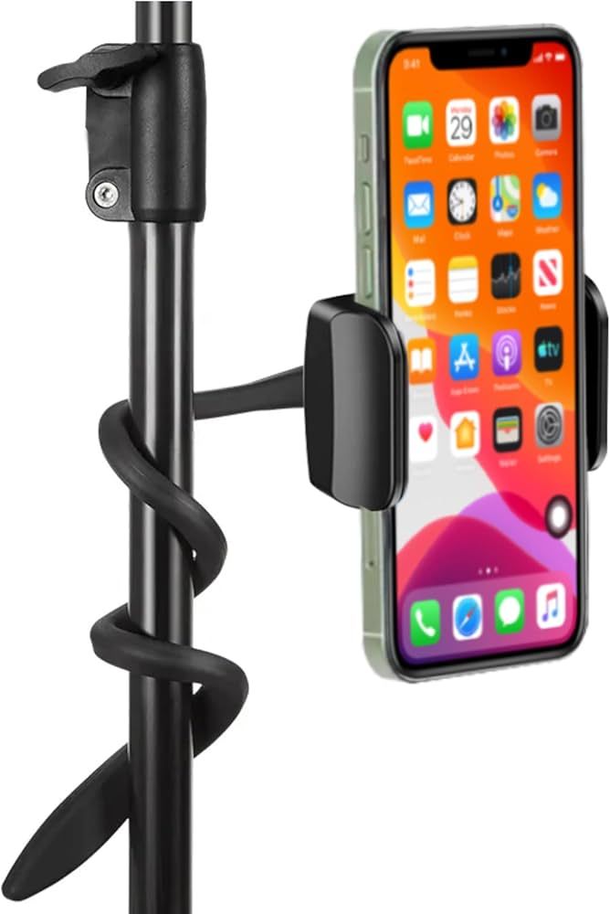 Flexible and Adjustable Gooseneck Phone Holder for Car, Stroller, Treadmill, Shopping Cart, Bike,... | Amazon (US)