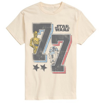Men's Star Wars Jersey Short Sleeve Graphic T-Shirt - Cream - Large | Target