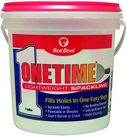 Red Devil 0541 ONETIME Lightweight Spackling, 1 Gallon, Pack of 1, White | Amazon (US)