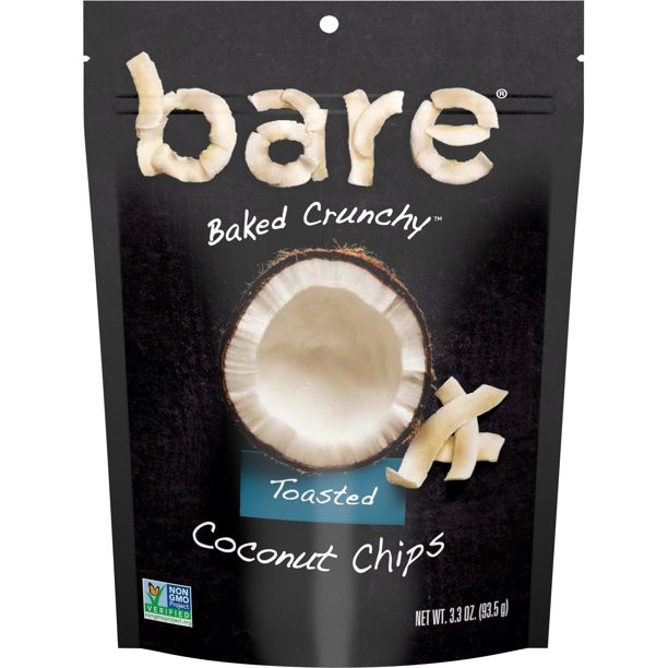 bare Baked Crunchy Toasted Coconut Chips, 3.3 oz Bag | Walmart (US)