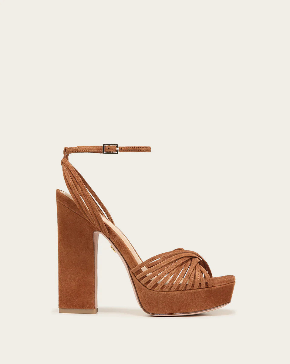 Fletcher Strappy Suede Sandal | Veronica Beard