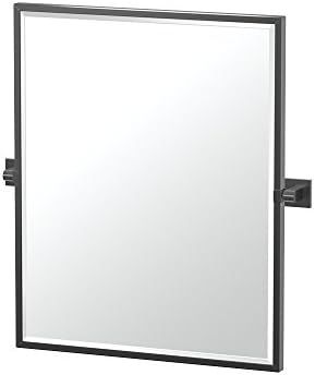 Gatco 4059XFSM Elevate Framed Rectangle Mirror, Matte Black, 25"H | Amazon (US)