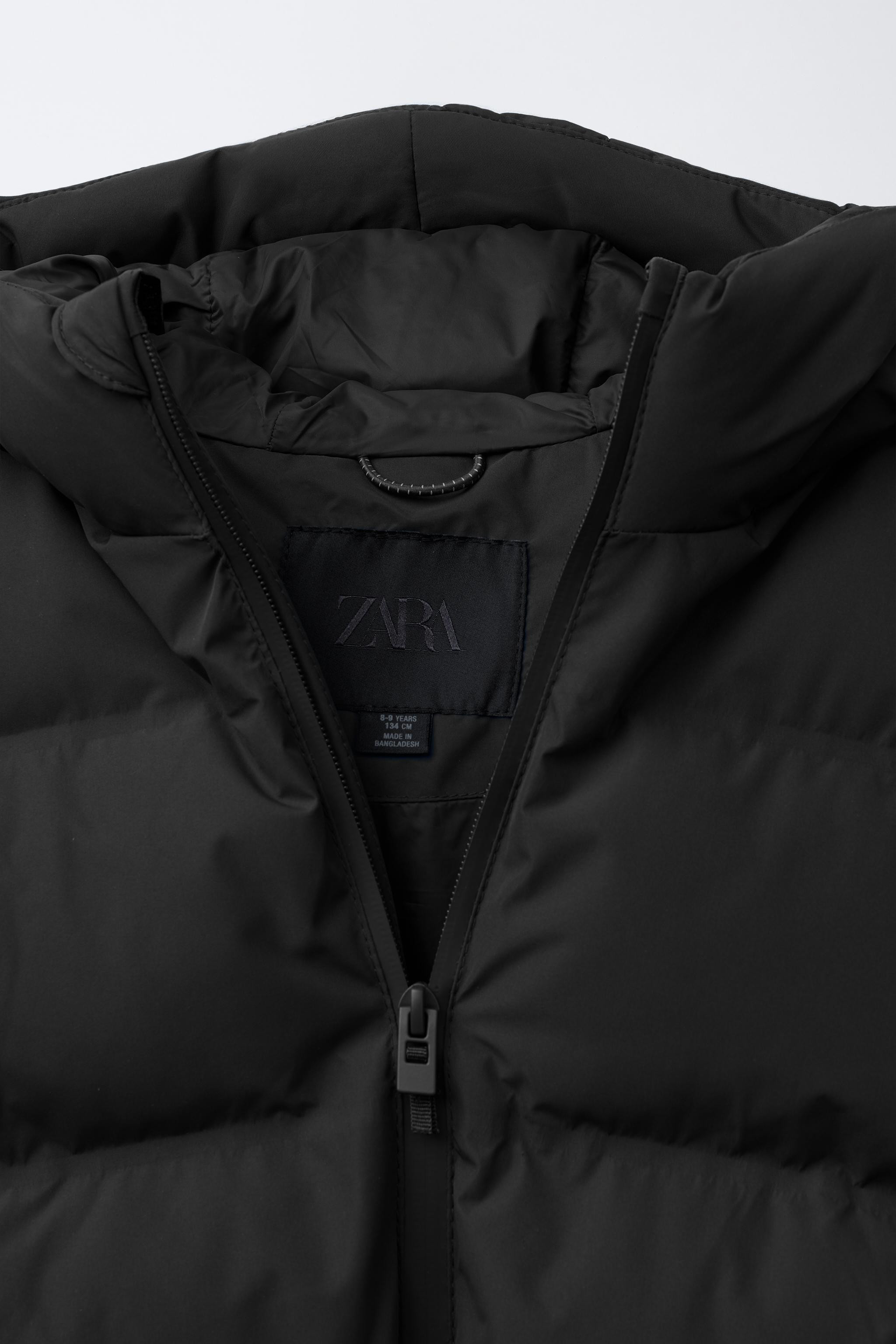 WATER REPELLENT LABEL PUFFER COAT | Zara US