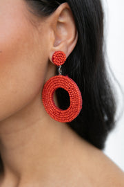 Rebekah Statement Earrings - Red | Petal & Pup (US)