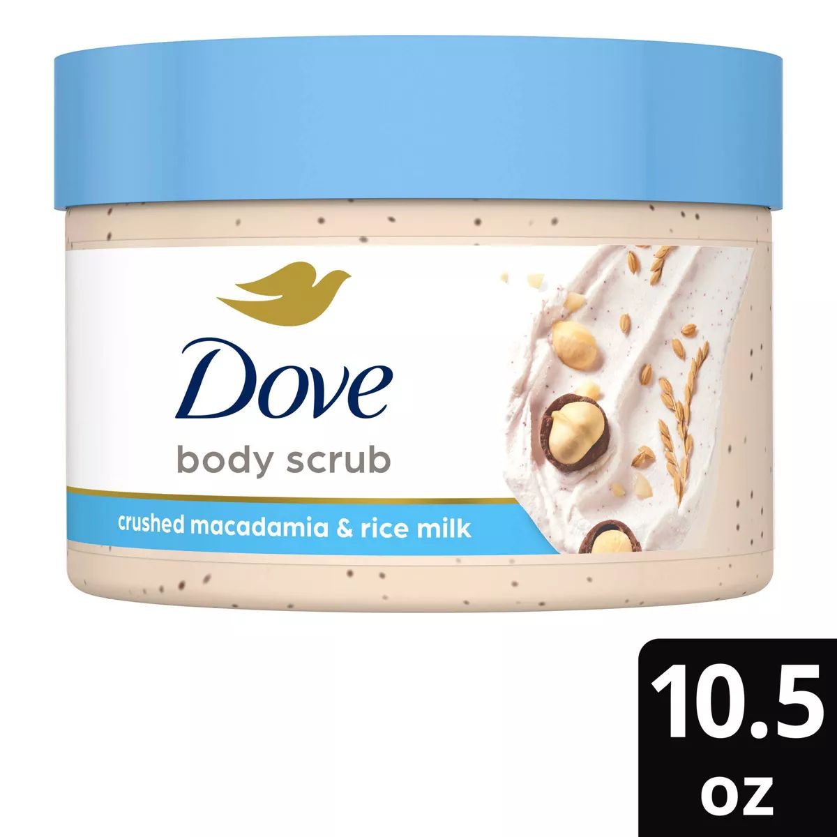 Dove Crushed Macadamia & Rice Milk Exfoliating Body Scrub - 10.5 oz | Target