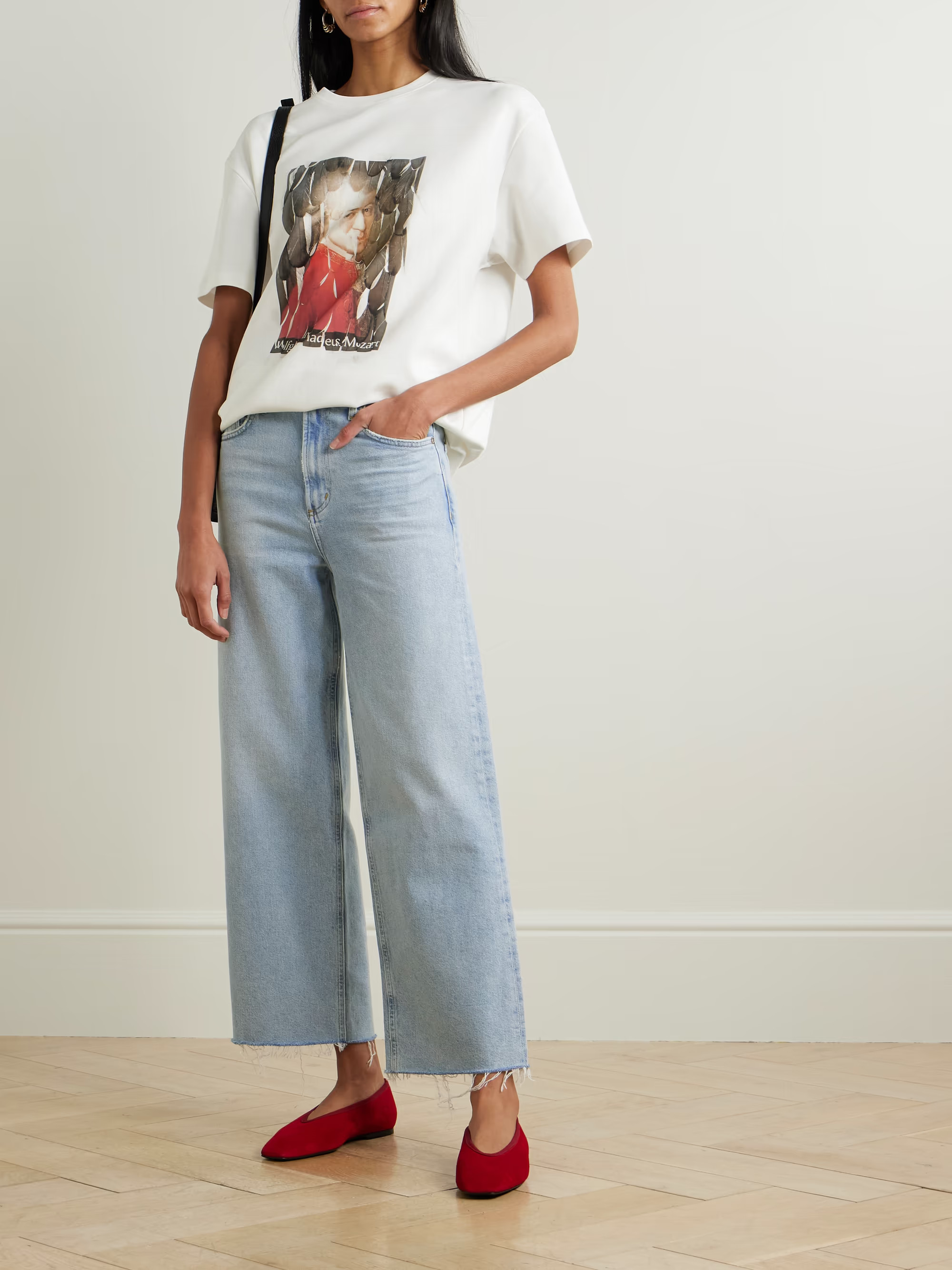 Ren frayed high-rise wide-leg jeans | NET-A-PORTER (US)