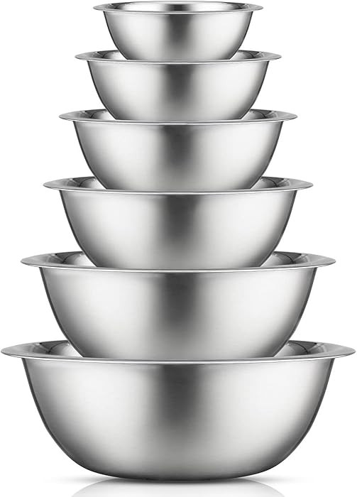 JoyJolt Stainless Steel Mixing Bowl Set - 6 Piece Nesting Bowls, 5qt to 0.5qt, Ideal for Kitchen,... | Amazon (CA)