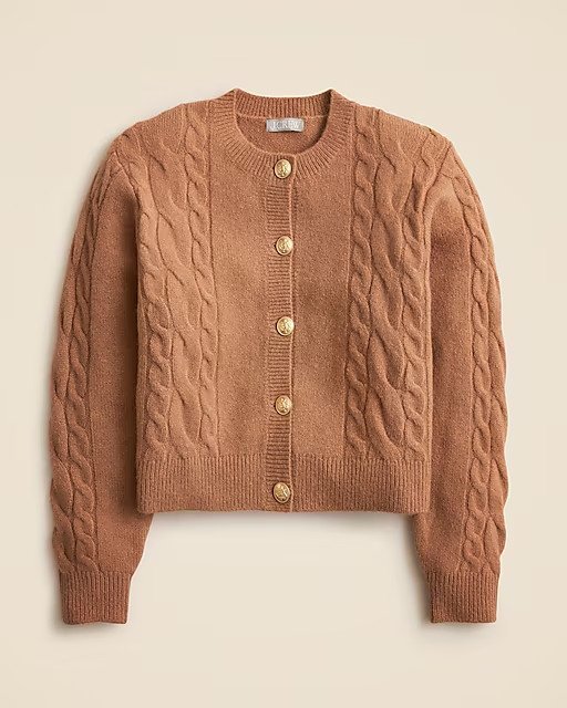 Cable-knit cardigan sweater | J. Crew US