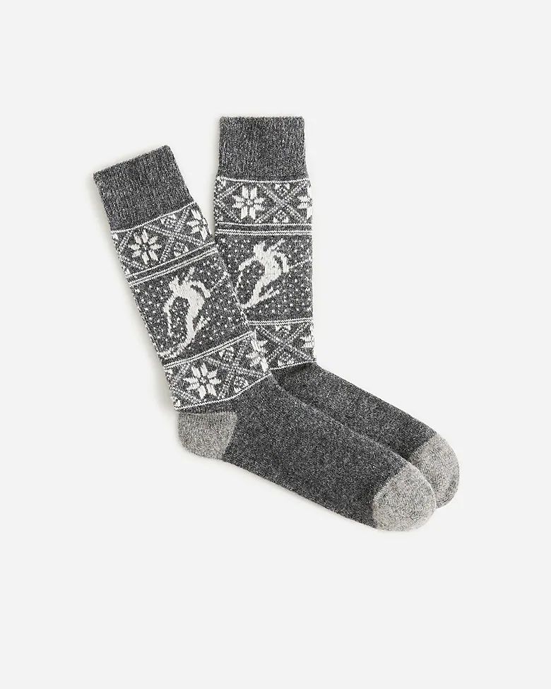 Lambswool-blend Fair Isle socks | J.Crew US