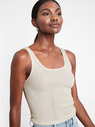 Petite Silk-LENZING™ ECOVERO™ Sweater Tank | Banana Republic (US)
