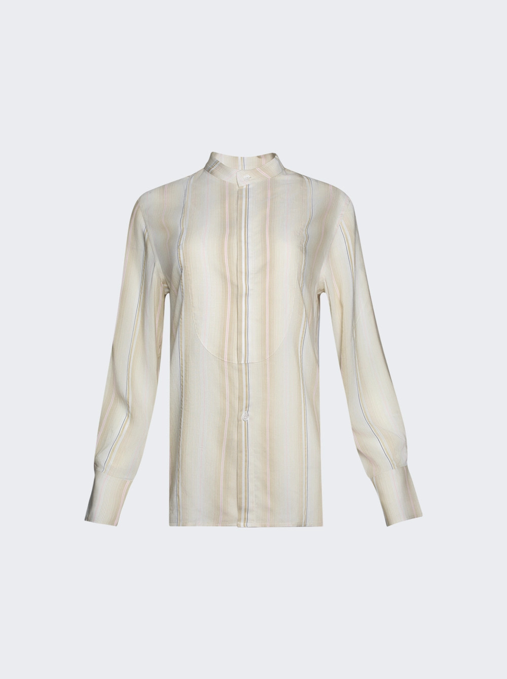 Bib Detail Blouse Pistachio And Antique Pink  | The Webster | The Webster