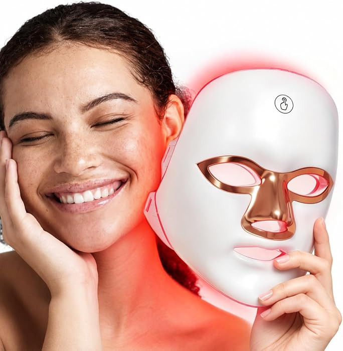 Red Light Therapy for Face, 850nm NIR & Cordless LED Face Mask | Amazon (US)