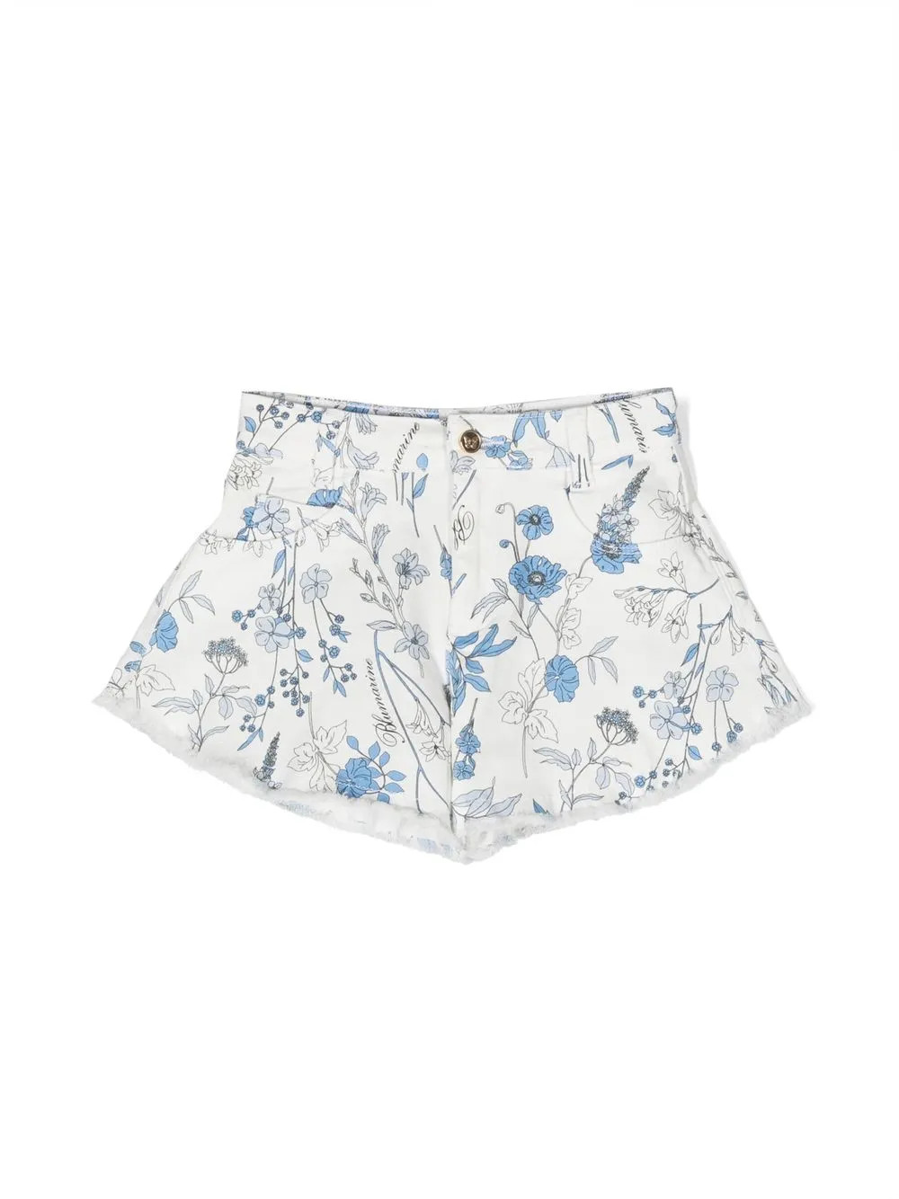 Miss Blumarine Floral Print Shorts | White | FARFETCH | Farfetch Global