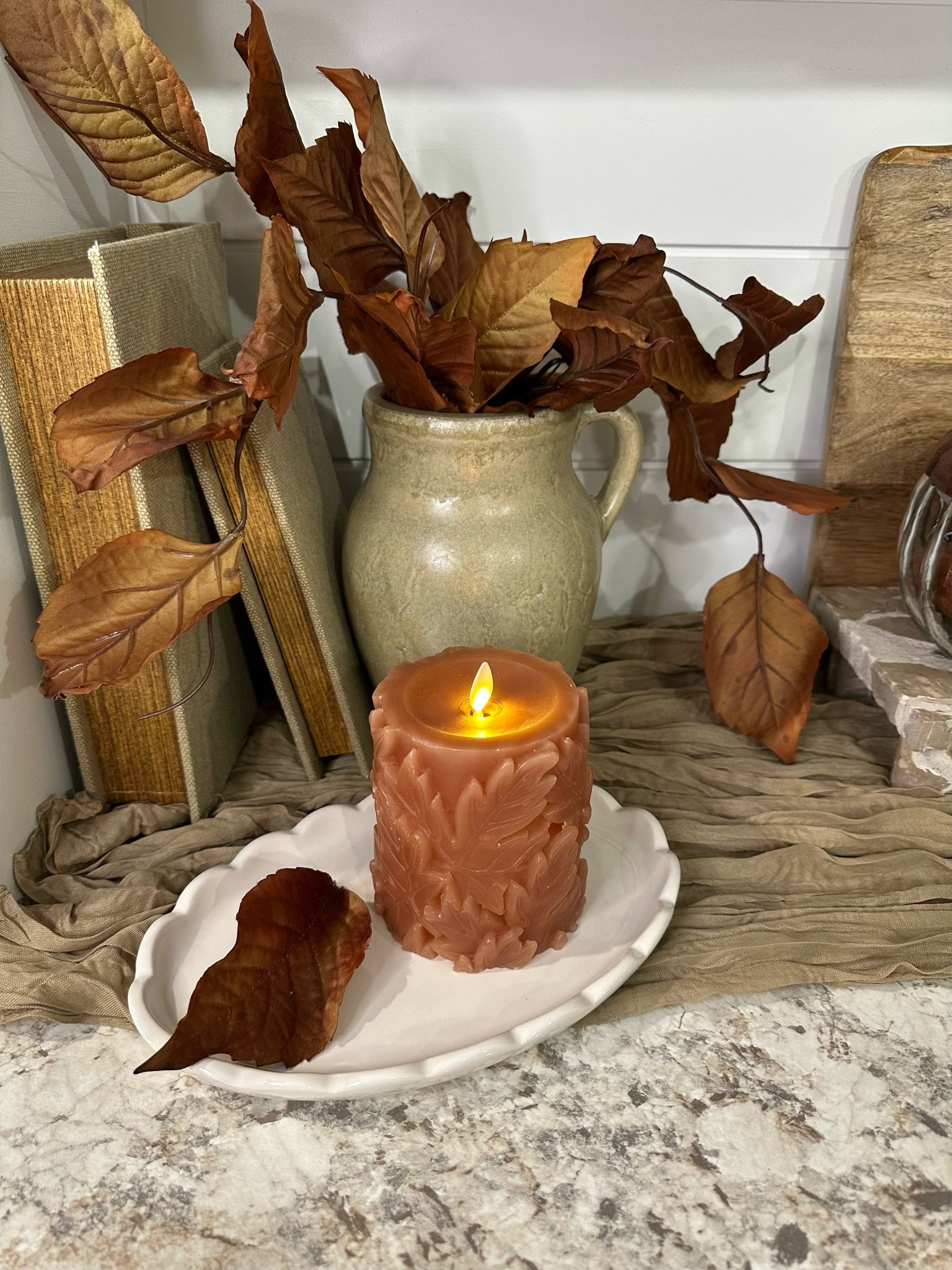 Cozy Fall Glow 🍂

This little fall moment has me ready for all things cozy! The flameless candle gives off the prettiest warm glow without an open flame, and I love the beautiful magnolia stems for adding rich fall color and texture. Such an easy way to make any little corner feel warm and collected for the season.

#LTKHome #FallHome #FallDecor #CozyHome #HomeDecor #SeasonalDecor #FlamelessCandles #MagnoliaStems #HomeFinds #FallInspo

#LTKHome #LTKSeasonal #LTKSaleAlert