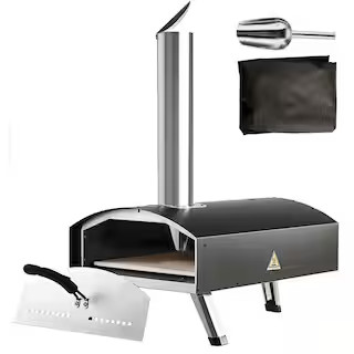 12 in. Pizza Oven Pellet, Charcoal and Wood Fired Outdoor Pizza Oven Portable Outside Stainless S... | The Home Depot
