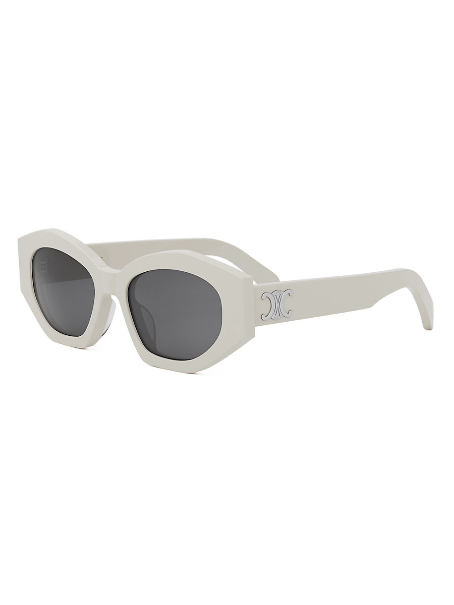 Women's Triomphe Cat-Eye Sunglasses - Off White Grey | Saks Fifth Avenue