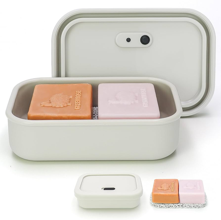 Enhanced Leak Proof Travel Soap Case,Shatterproof Silicone Soap Holder for Traveling, Shampoo and... | Amazon (US)