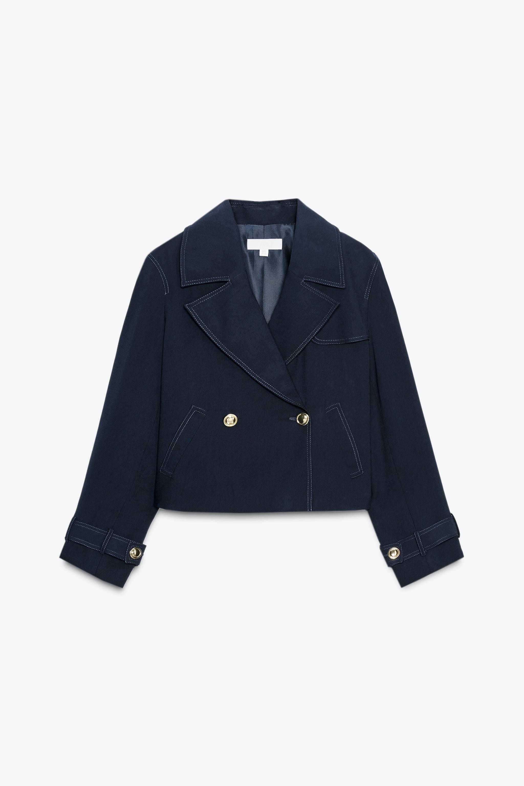 CROPPED DOUBLE-BREASTED JACKET | Zara US