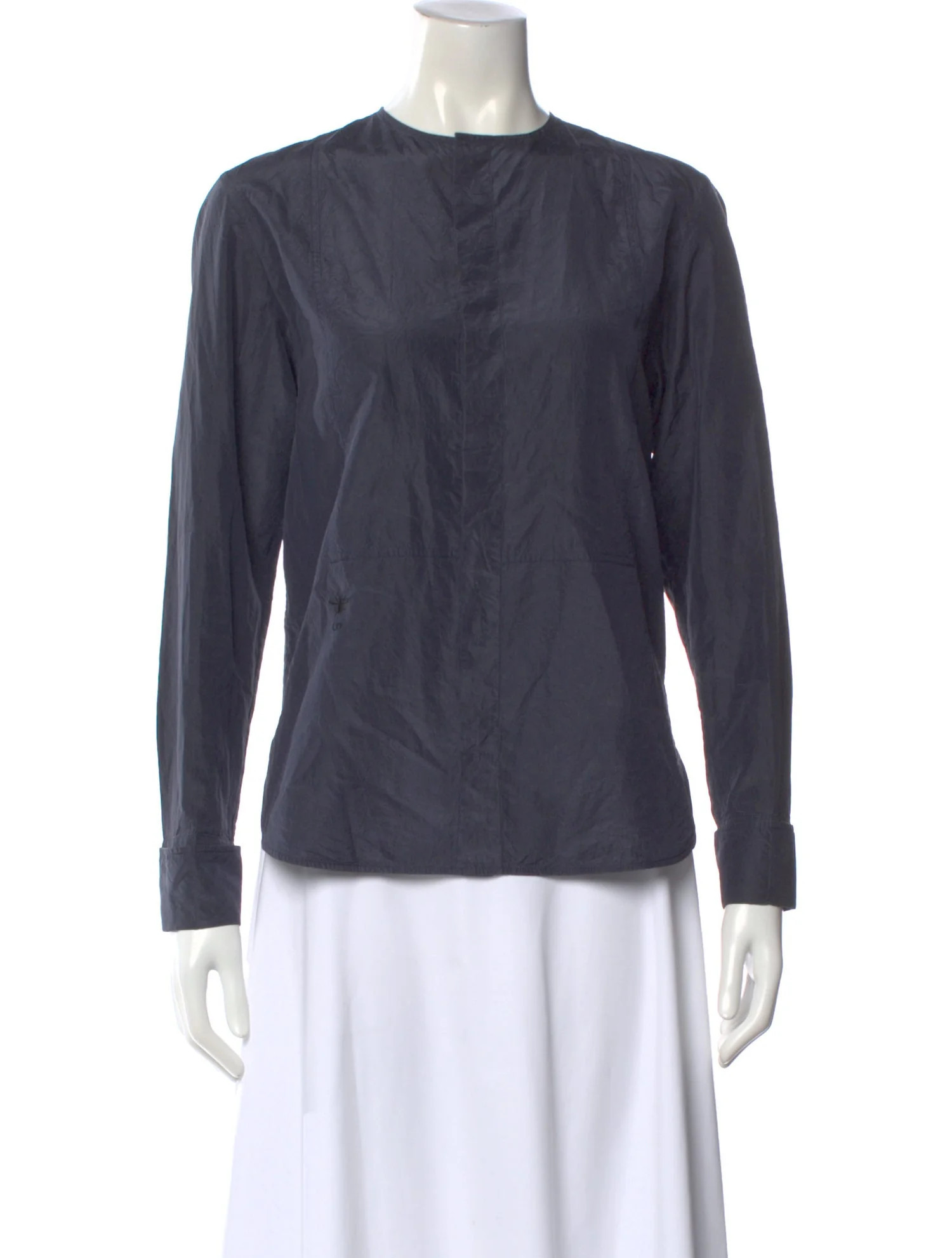Christian Dior Silk Long Sleeve Blouse - Blue Tops, Clothing - CHR574584 | The RealReal | The RealReal