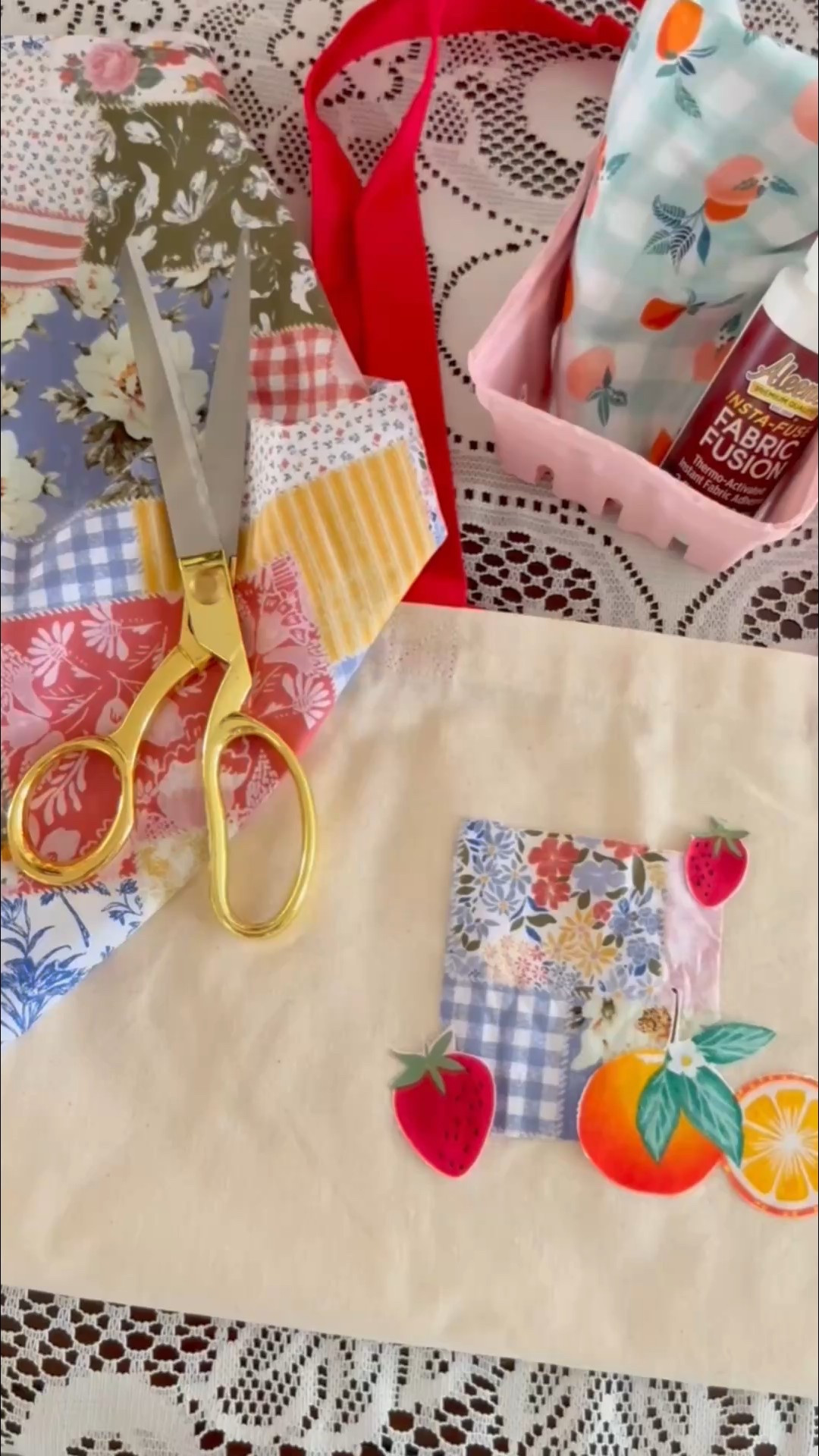 DIY tote bags 🍊🍓🍒