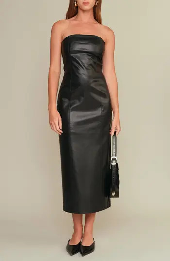 Emmet Strapless Faux Leather Dress | Nordstrom
