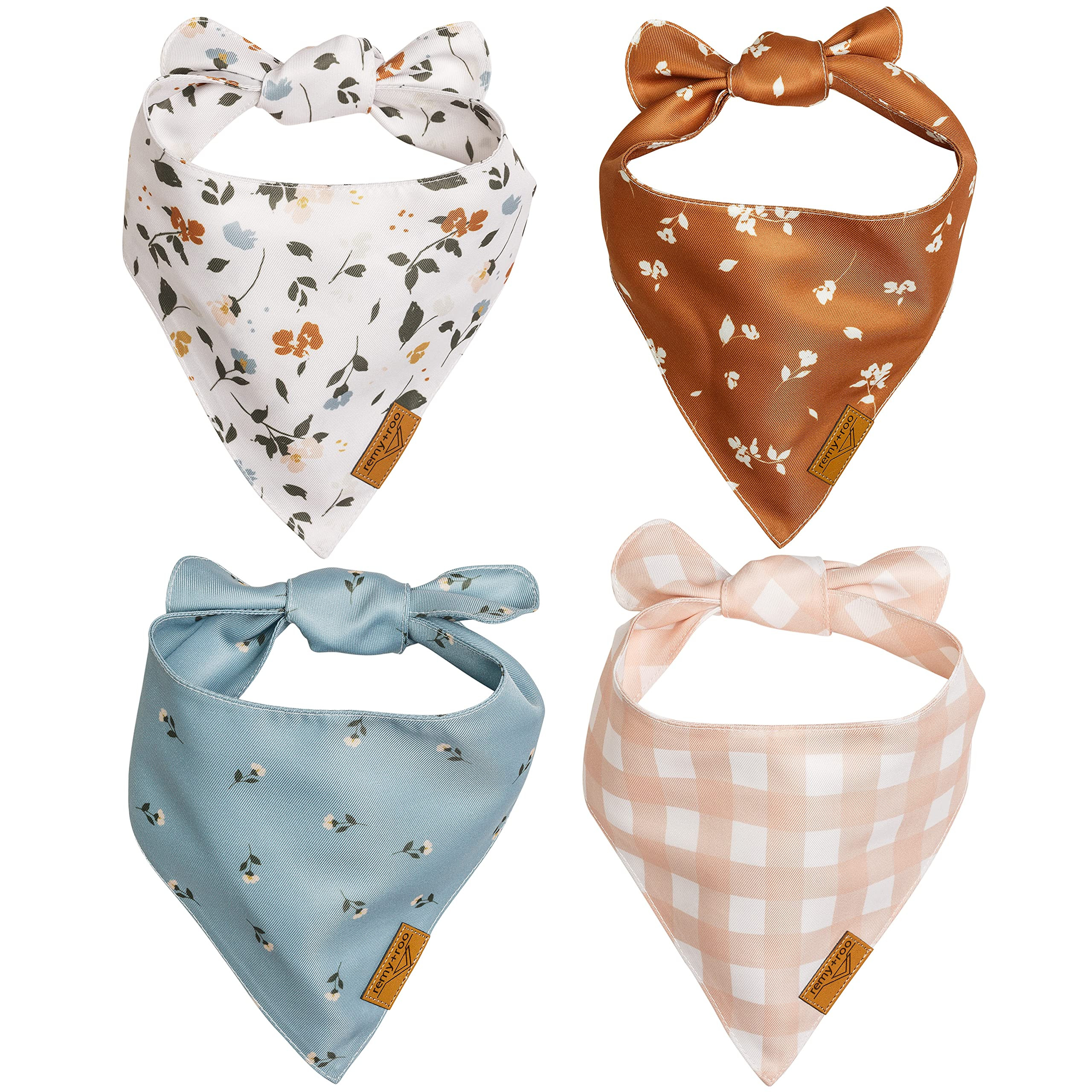 Remy+Roo Large Spring Dog Bandanas - 4 Pack Emily Set | Premium Durable Adjustable Polyester Fabr... | Amazon (US)