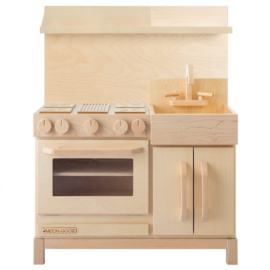 Milton & Goose Essential Play Kitchen + Hood – Natural | The Tot
