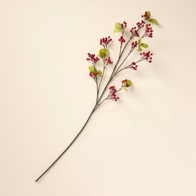 36" Faux Winterberry Christmas Stem - Hearth & Hand™ with Magnolia: Farmhouse Artificial Berry ... | Target