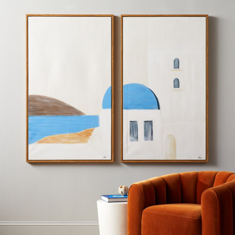 Cerulean Painting Set of 2 + Reviews | CB2 | CB2