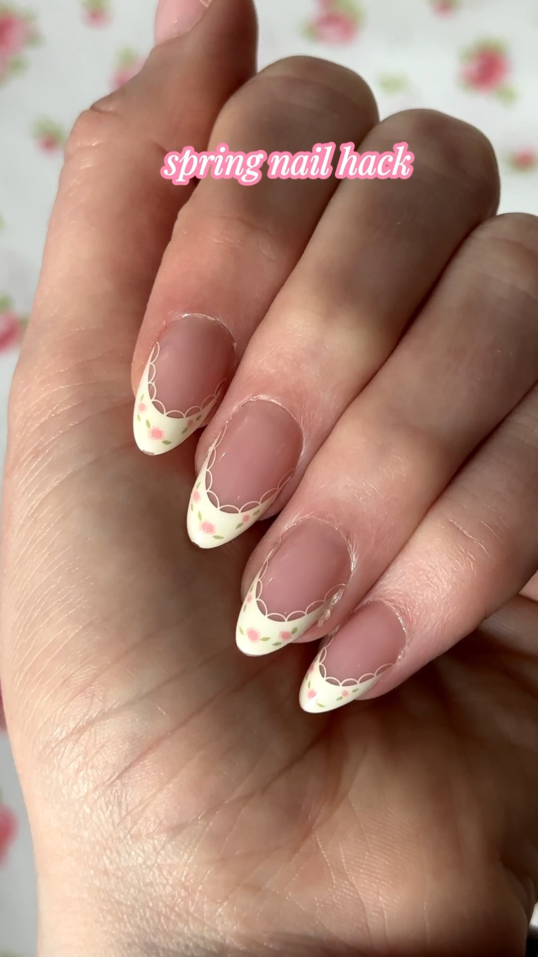 spring nail art hack using @BTArtboxnails 🌷love that these can be attached with uv glue, makes them last so much longer! 🫶🏻 #pinterestaesthetic #girlblogger #girlbloggeraesthetic #nailideas 

#LTKselfcare #LTKgrwm #LTKSeasonal