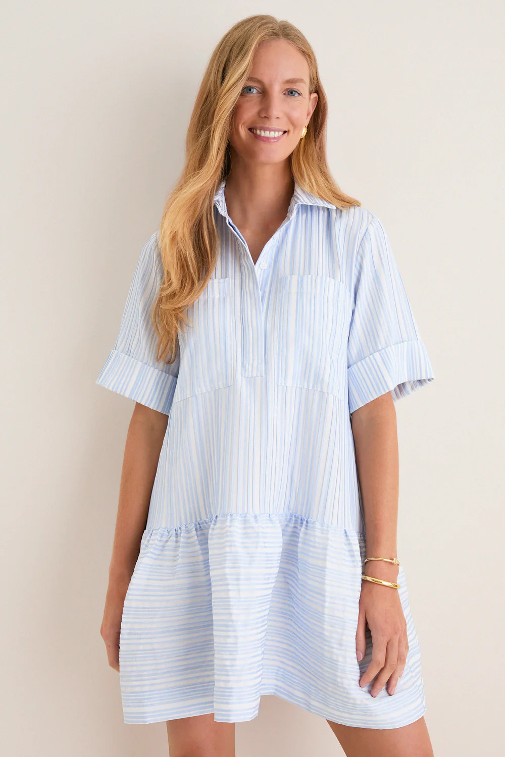 Blue Stripe Cris Shirt Dress | Tuckernuck (US)