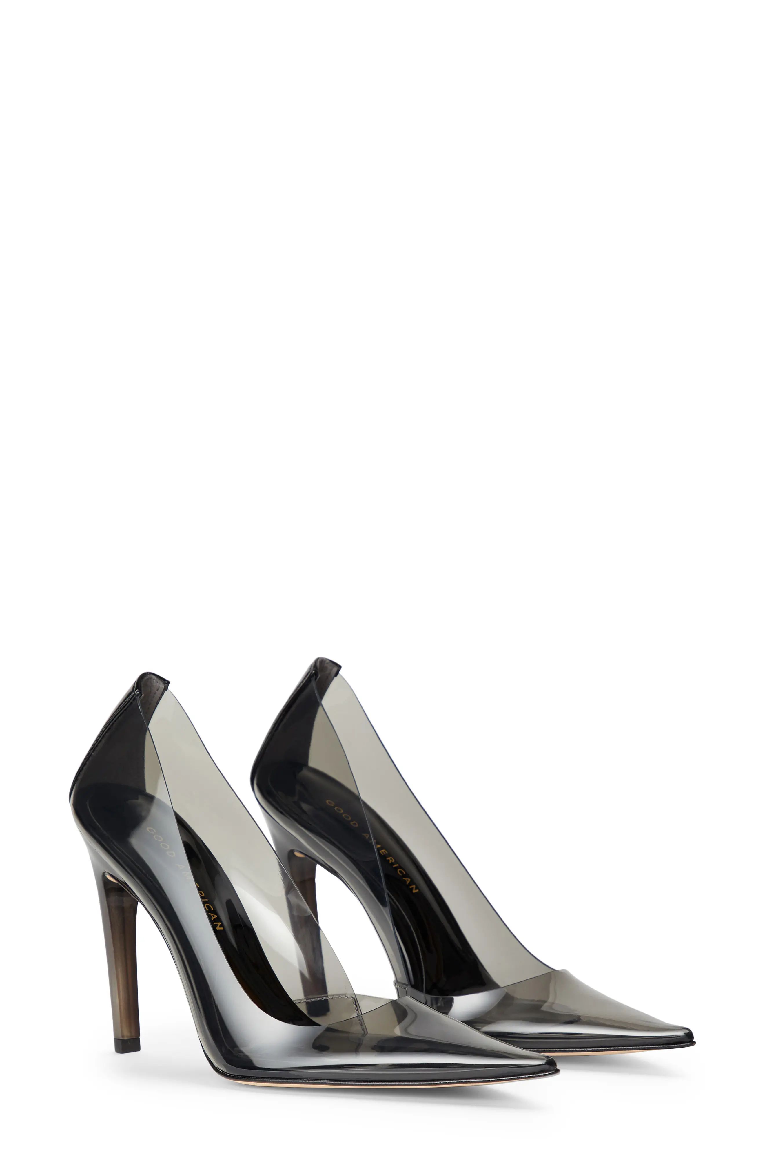 Good American Cinderella Clear Pump, Size 5.5 in Light Smoke001 at Nordstrom | Nordstrom