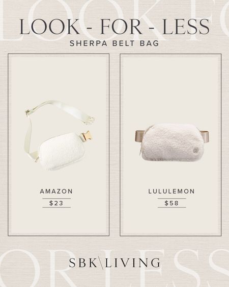 F A S H I O N \ look-for-less Sherpa belt bag!🫶🏻

Amazon fashion 
Winter outfit 

#LTKSeasonal #LTKunder50