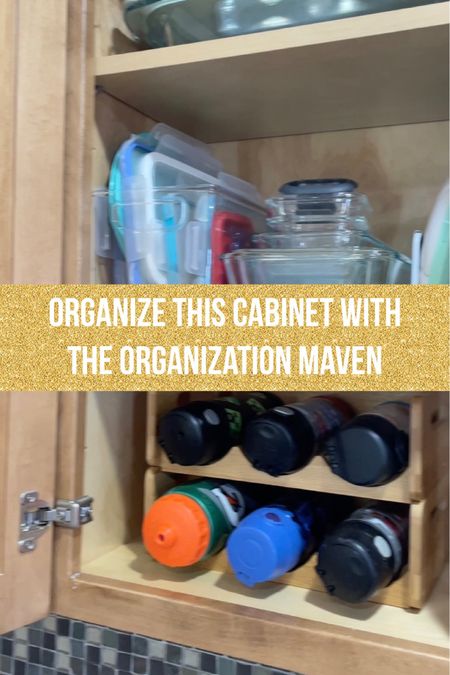 Organize this kitchen cabinet with me! #LTKorganization #LTKkitchen 

#LTKkids #LTKhome #LTKfamily