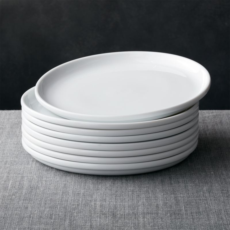 Set of 8 Logan Stacking Dinner Plates + Reviews | Crate and Barrel | Crate & Barrel