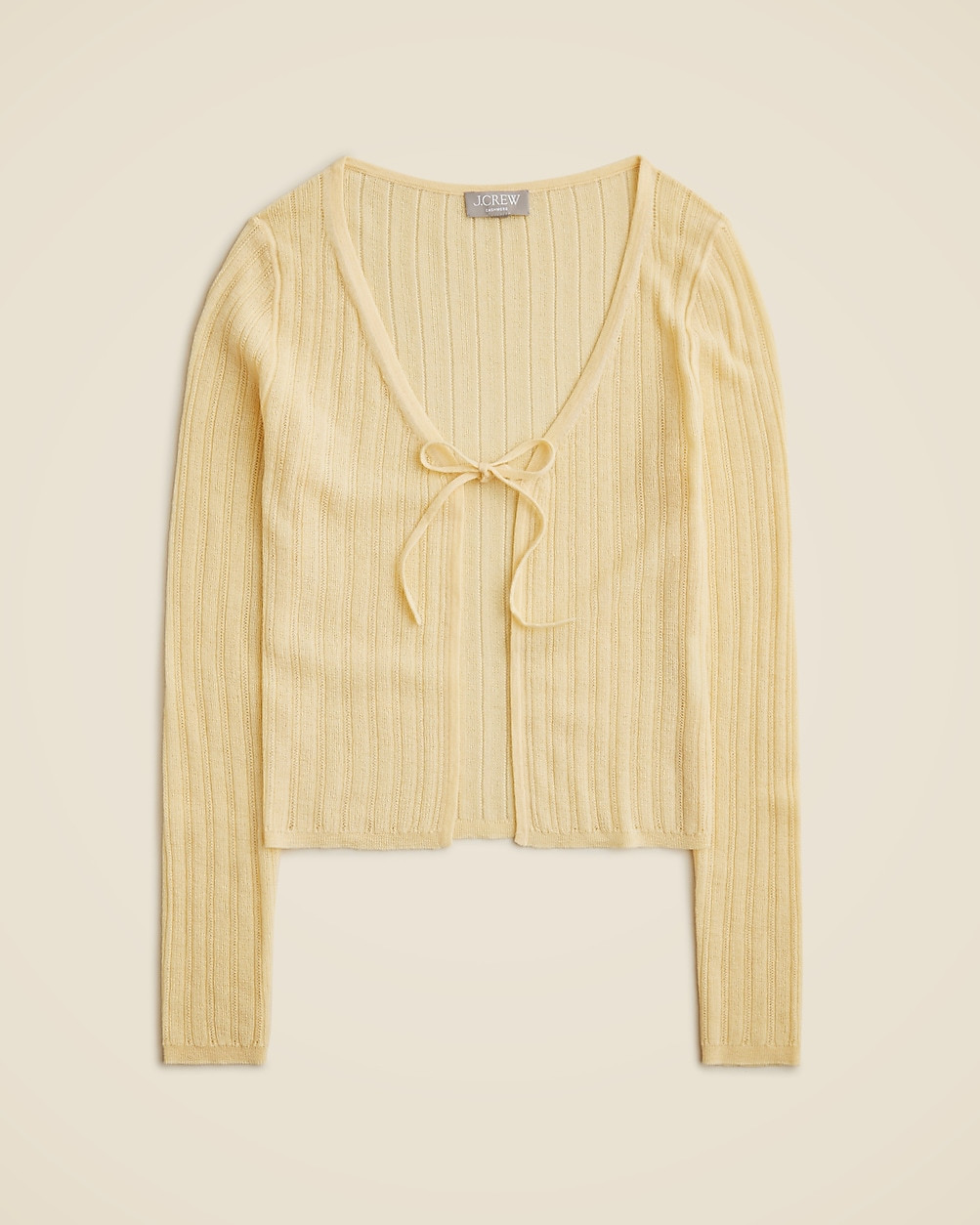 Featherweight cashmere tie-front cardigan | J. Crew US