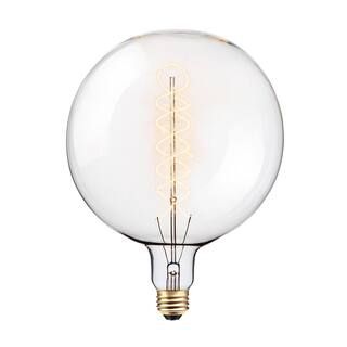 100 Watt G200 Dimmable Spiral Filament Vintage Edison Incandescent Light Bulb, Warm Candle Light | The Home Depot