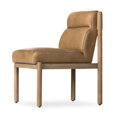 Kiano Leather Side Chair in Palermo Drift | Wayfair North America