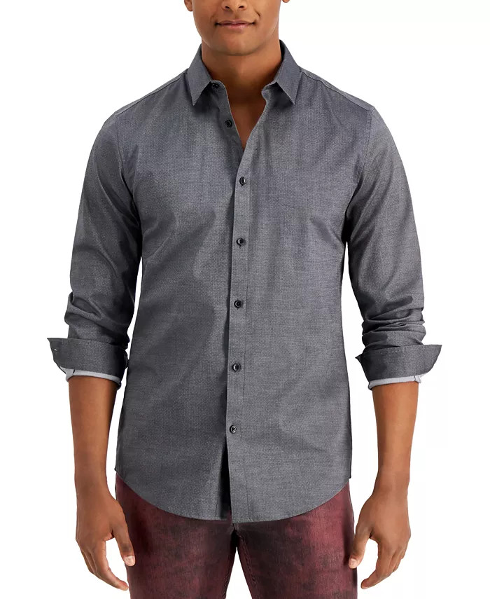 Men's Ringo Pindot Shirt, Created for Macy's | Macy's