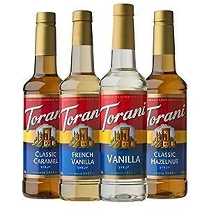 Torani Variety Pack Caramel, French Vanilla, Vanilla & Hazelnut, 25.4 Ounces (Pack of 4) | Amazon (US)